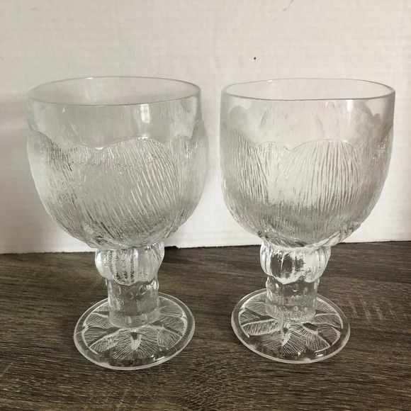 Vtg OIVA TOIKKA  Pair of Pioni Glasses - Picture 3 of 10